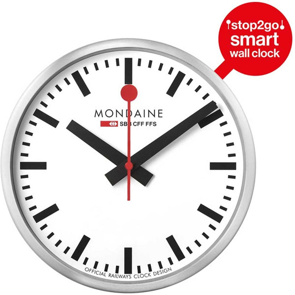 Mondaine 25cm Stop2Go WiFi Wall Clock