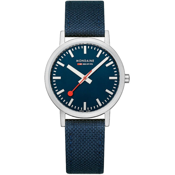 Mondaine Classic 36mm Deepest Blue Dial Watch