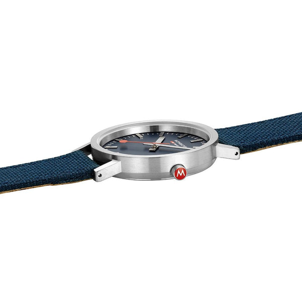 Mondaine Classic 36mm Deepest Blue Dial Watch