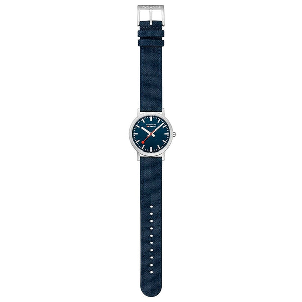 Mondaine Classic 36mm Deepest Blue Dial Watch
