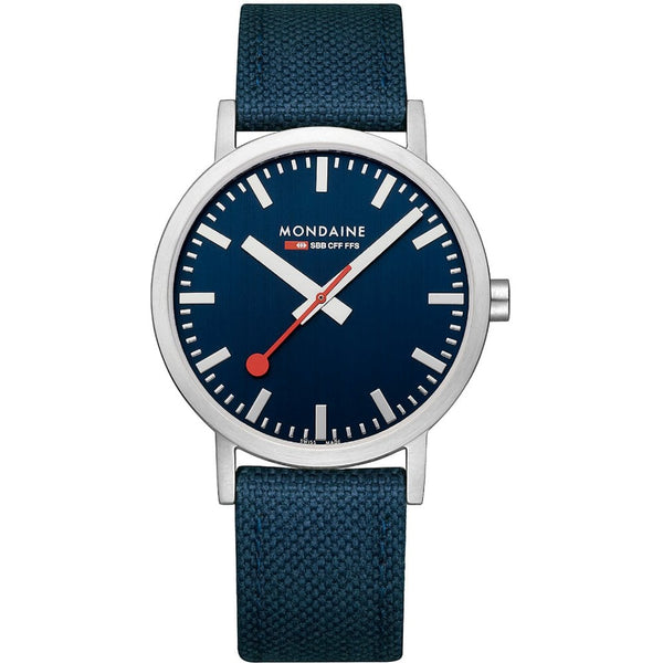 Mondaine Classic 40mm Deepest Blue Dial Watch