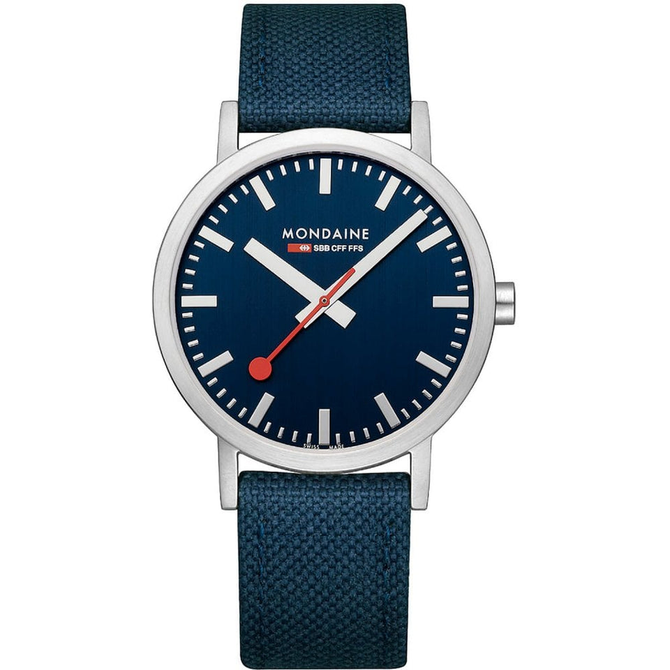 Mondaine Classic 40mm Deepest Blue Dial Watch