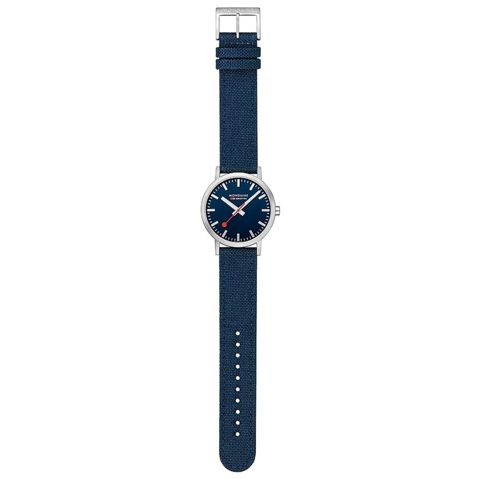 Mondaine Classic 40mm Deepest Blue Dial Watch