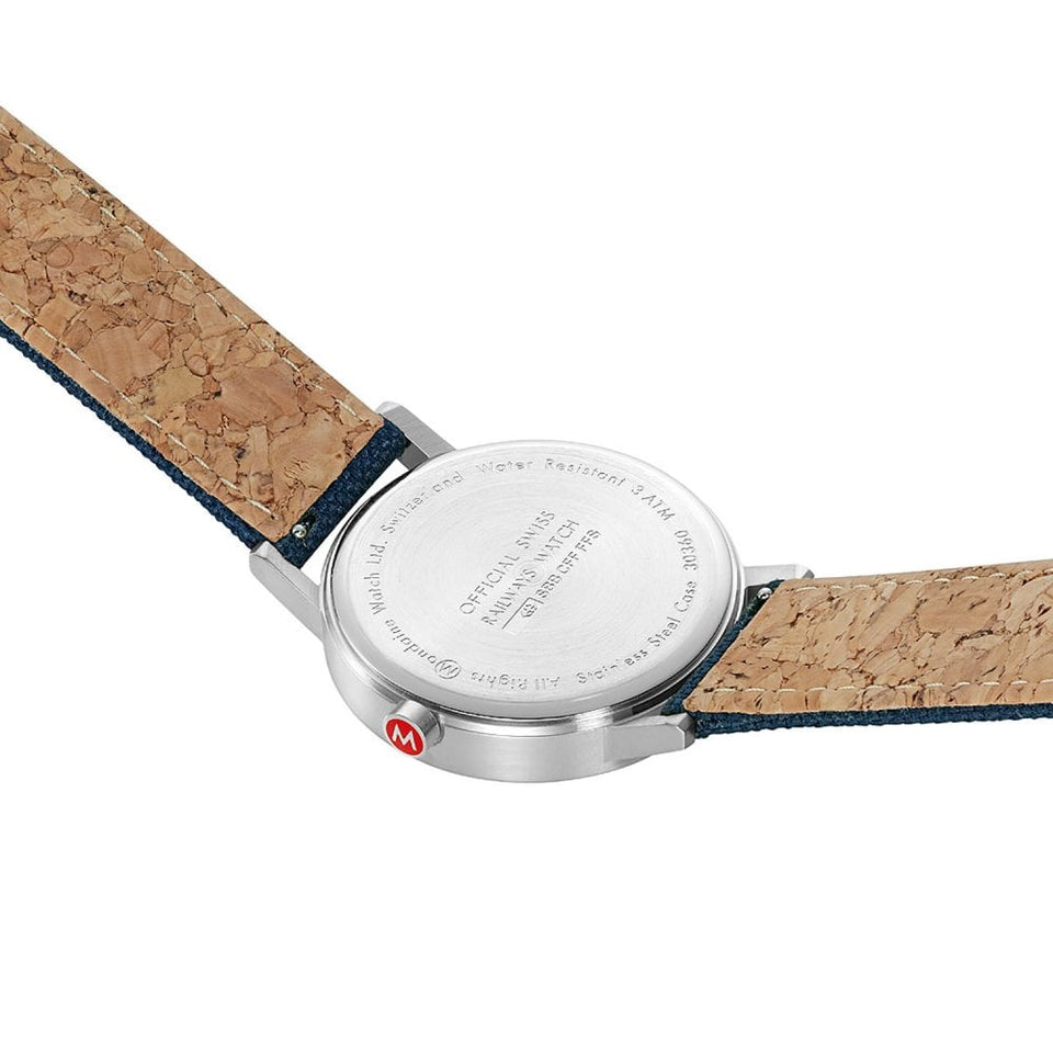 Mondaine Classic 40mm Deepest Blue Dial Watch
