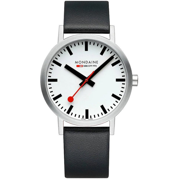 Mondaine Classic 40mm Vegan Watch | Black Strap