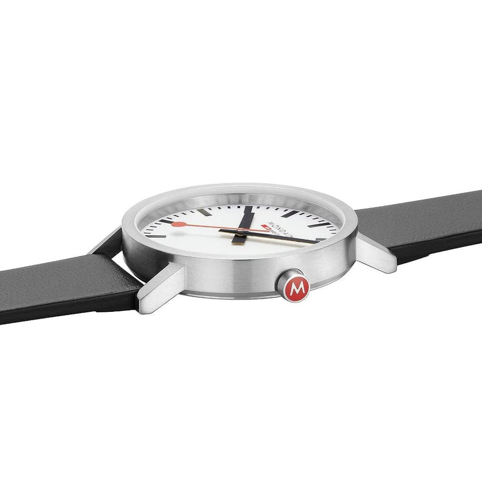 Mondaine Classic 40mm Vegan Watch | Black Strap