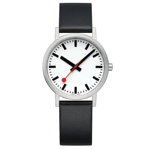 Mondaine Classic Pure 40mm Vegan Grape Leather Watch