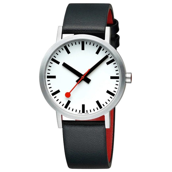 Mondaine Classic Pure 40mm Vegan Grape Leather Watch