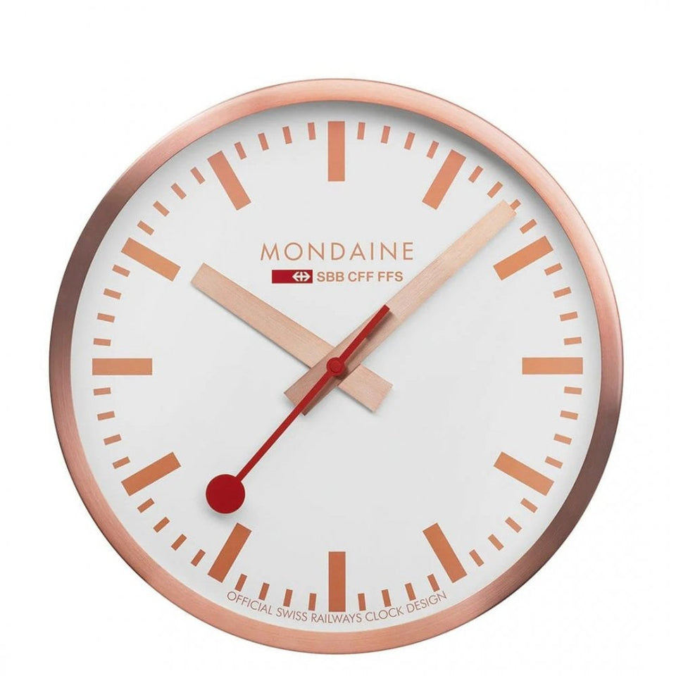 Mondaine Copper Kitchen Wall Clock, 25cm