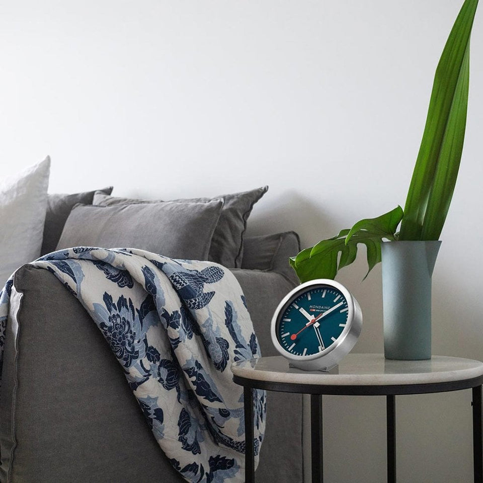 Mondaine Deepest Blue Table Alarm Clock
