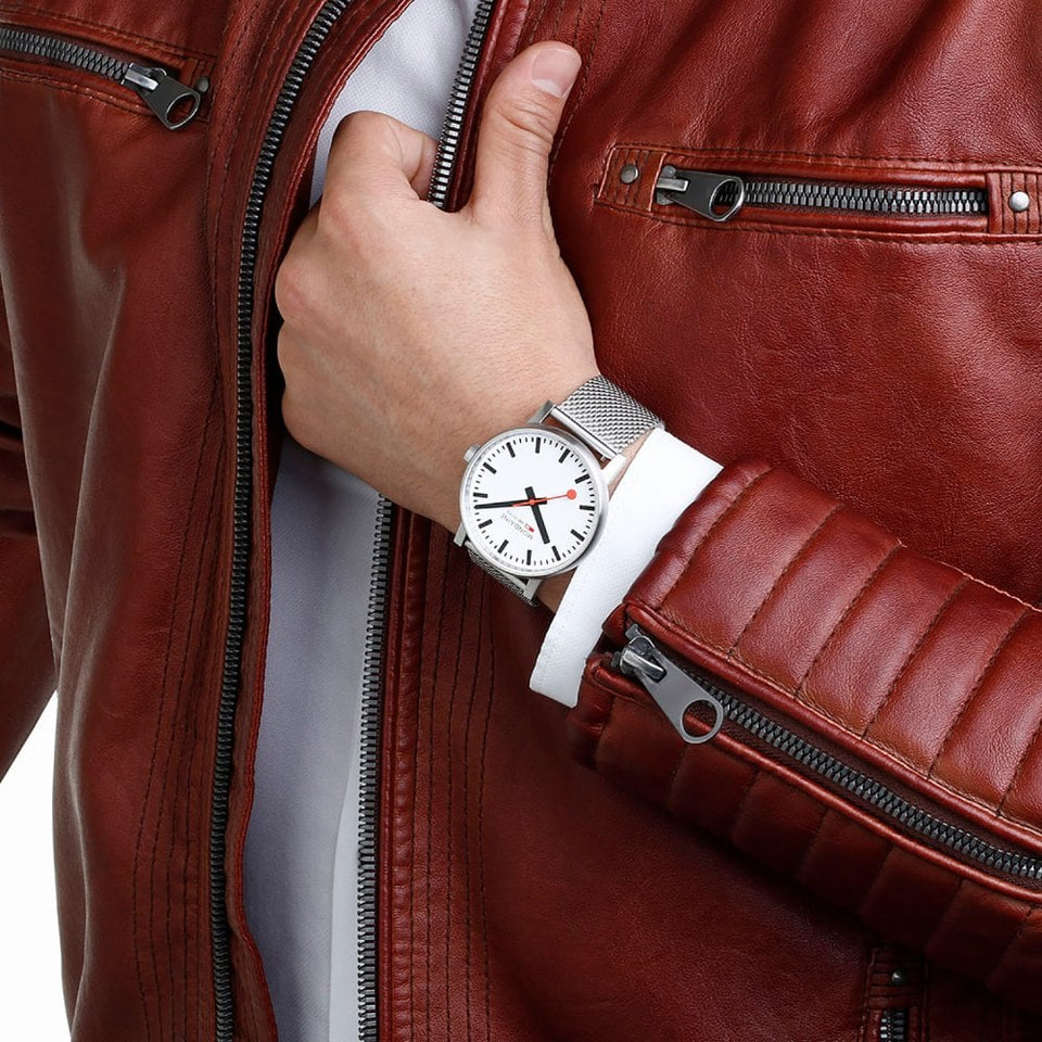 Mondaine EVO2 43mm Watch | Mesh Bracelet