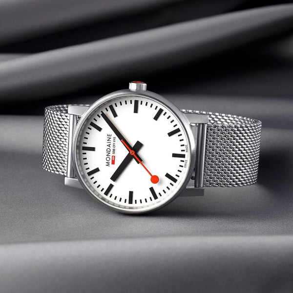 Mondaine EVO2 43mm Watch | Mesh Bracelet