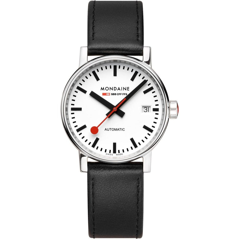 Mondaine EVO2 Automatic 35mm Ladies Watch | Black Strap