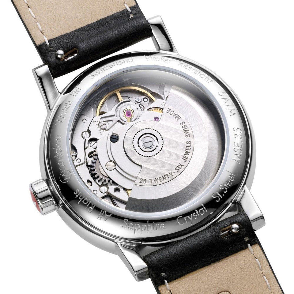 Mondaine EVO2 Automatic 35mm Ladies Watch | Black Strap