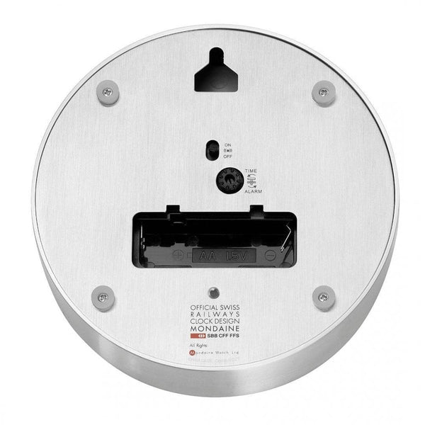 Mondaine Good Grey 12.5cm Mini Clock With Alarm