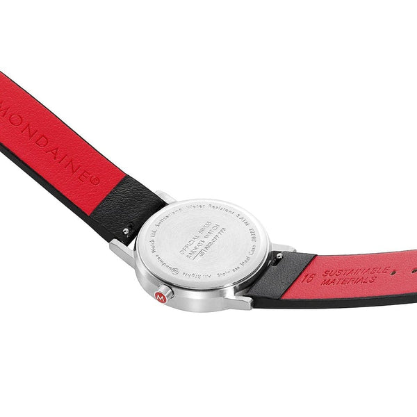 Mondaine Ladies Classic 30mm Vegan Grape Leather Watch
