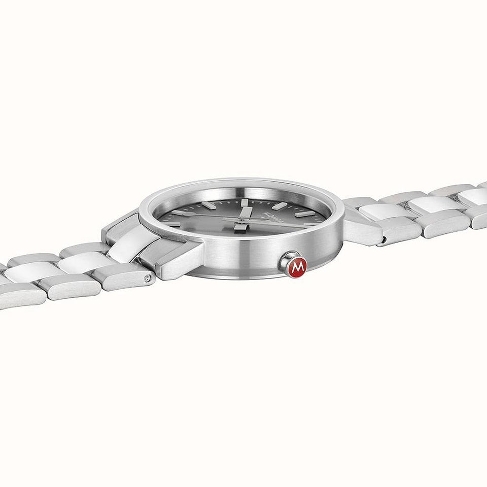 Mondaine Ladies Classic Black Dial 30mm Bracelet Watch