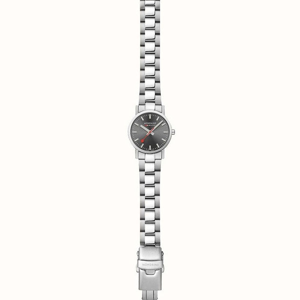Mondaine Ladies Classic Black Dial 30mm Bracelet Watch