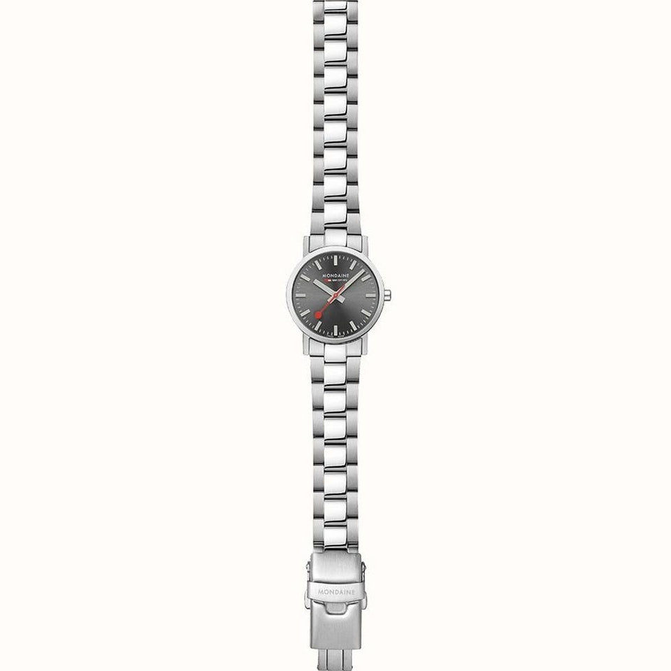 Mondaine Ladies Classic Black Dial 30mm Bracelet Watch