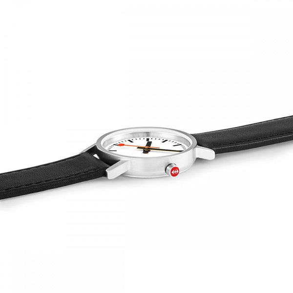 Mondaine Ladies Classic Pure 30mm Watch | Black Strap