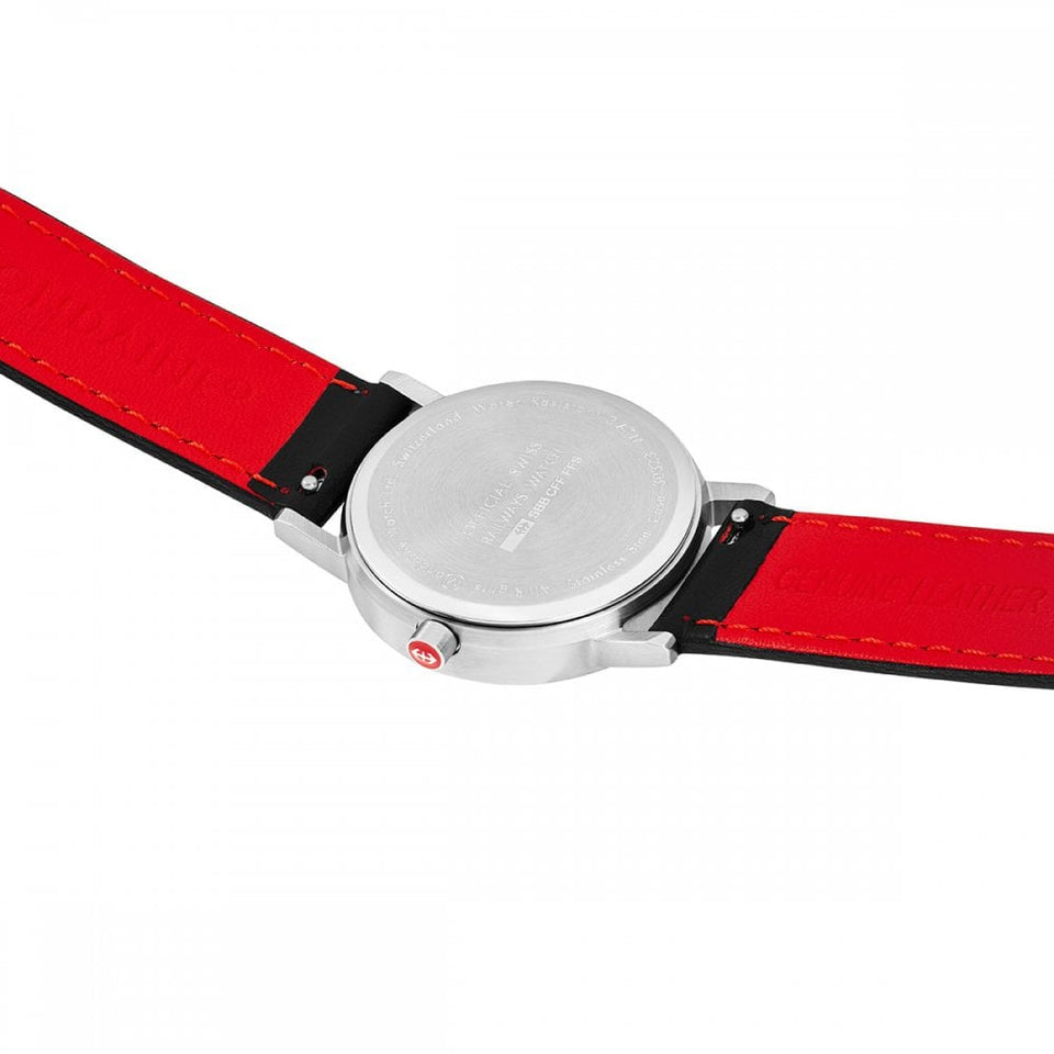 Mondaine Ladies Classic Pure 30mm Watch | Black Strap