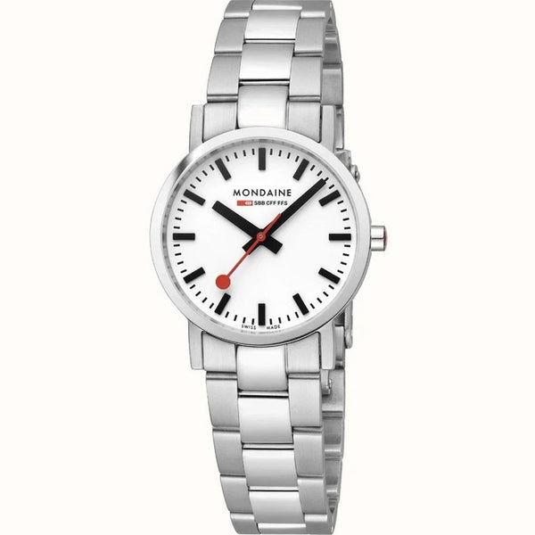 Mondaine Ladies Classic White Dial 30mm Watch