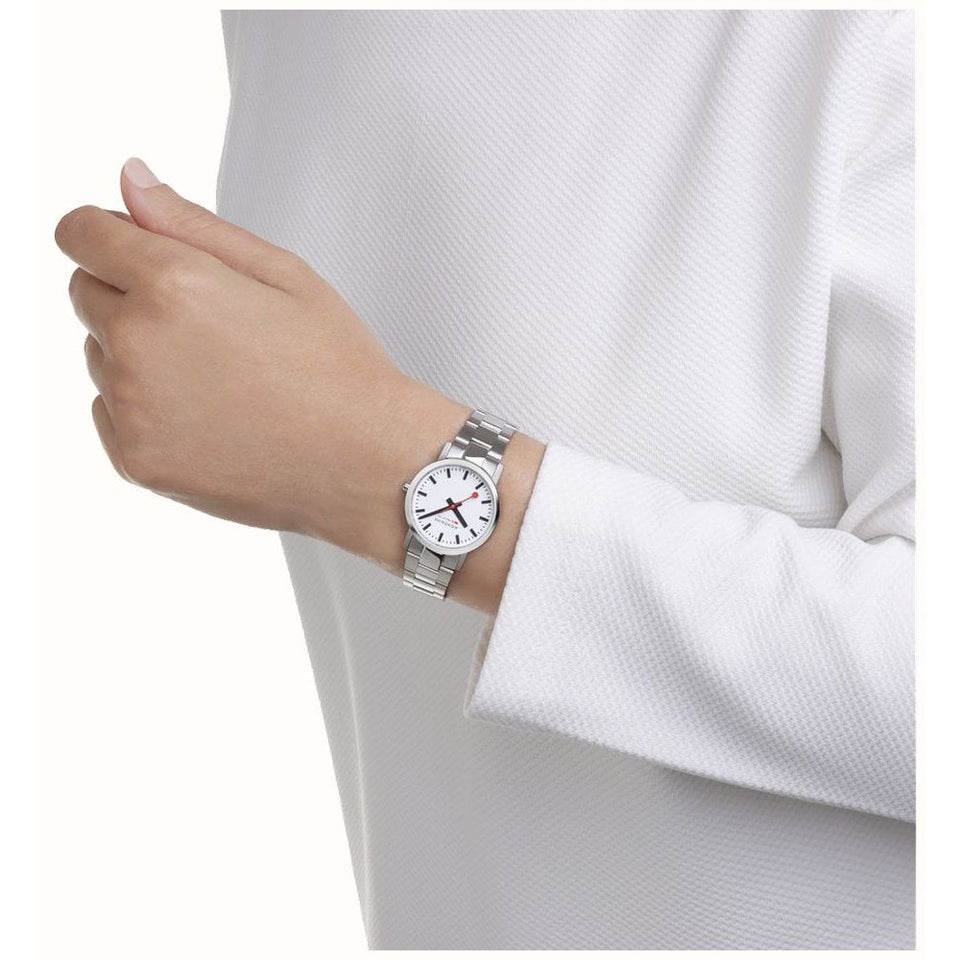 Mondaine Ladies Classic White Dial 30mm Watch