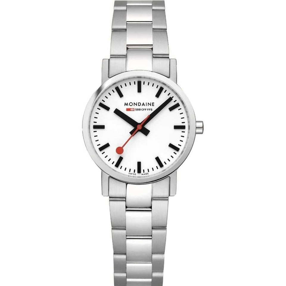 Mondaine Ladies Classic White Dial 30mm Watch