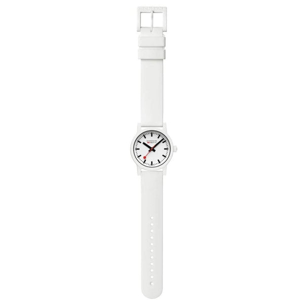 Mondaine Ladies Essence 32mm White Silicone Strap Watch