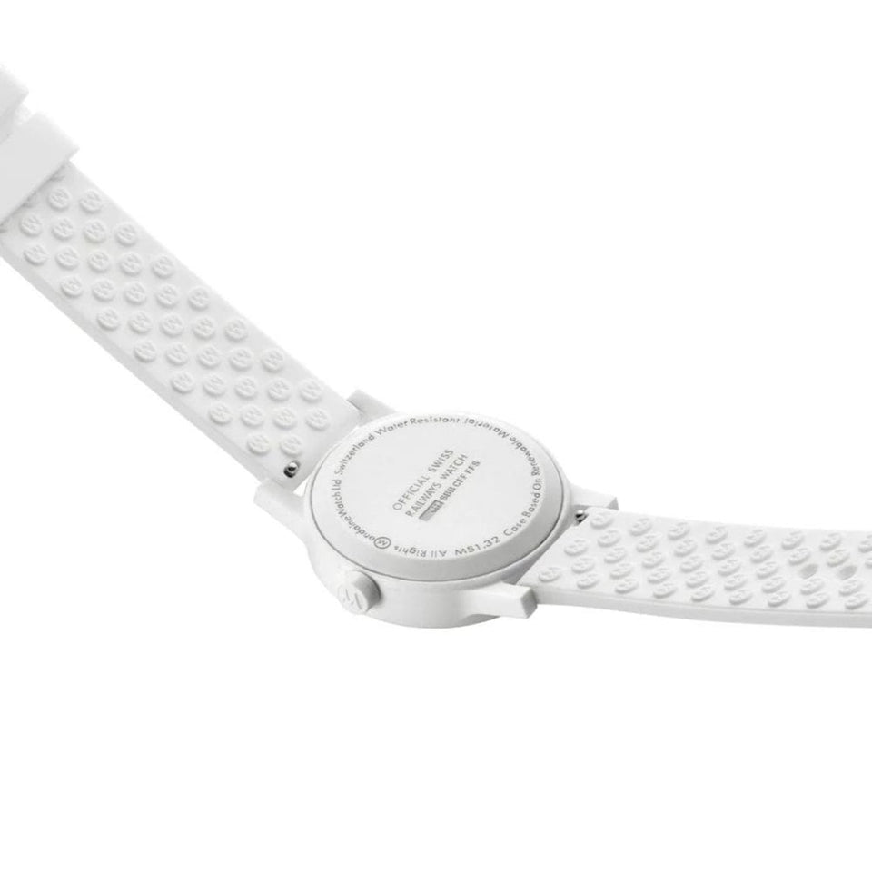 Mondaine Ladies Essence 32mm White Silicone Strap Watch