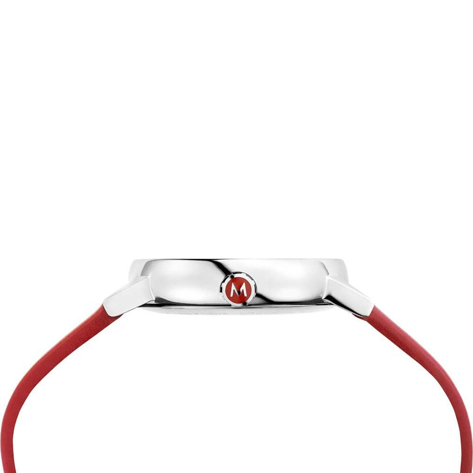 Mondaine Ladies Evo2 35mm Red Strap Watch