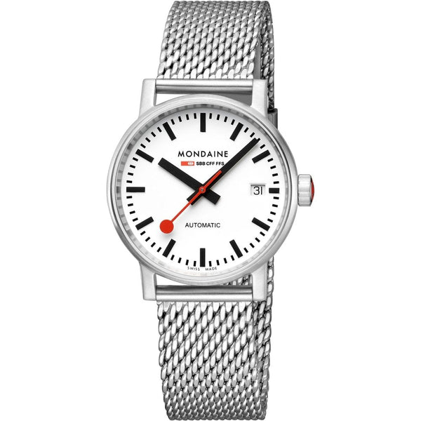 Mondaine Ladies EVO2 Automatic 35mm Watch | Mesh Bracelet