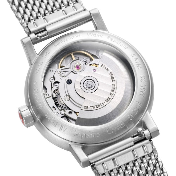 Mondaine Ladies EVO2 Automatic 35mm Watch | Mesh Bracelet
