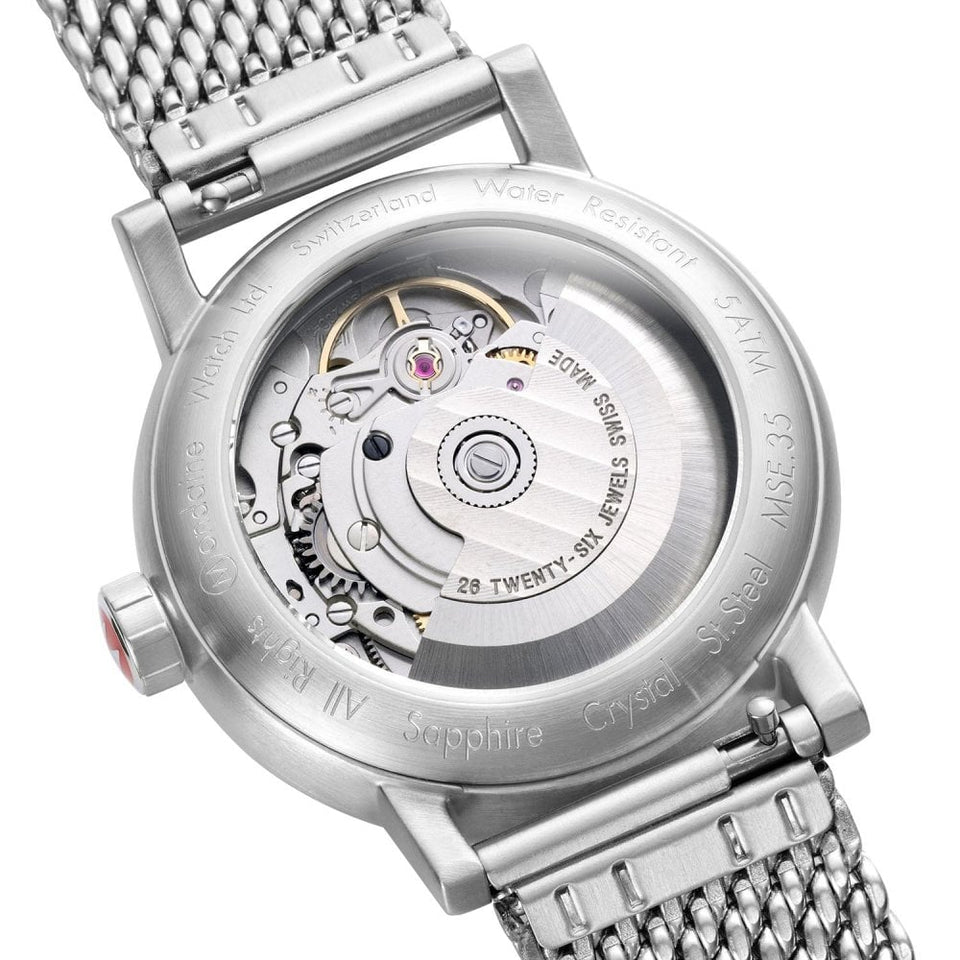 Mondaine Ladies EVO2 Automatic 35mm Watch | Mesh Bracelet
