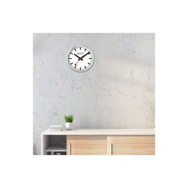 Mondaine Large 40cm Aluminium Brushed Wall Clock
