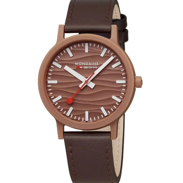 Mondaine Limited Edition Essence Mocha Brown Vegan Leather Watch (XXX/300)