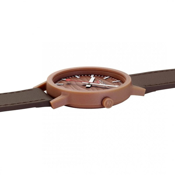 Mondaine Limited Edition Essence Mocha Brown Vegan Leather Watch (XXX/300)