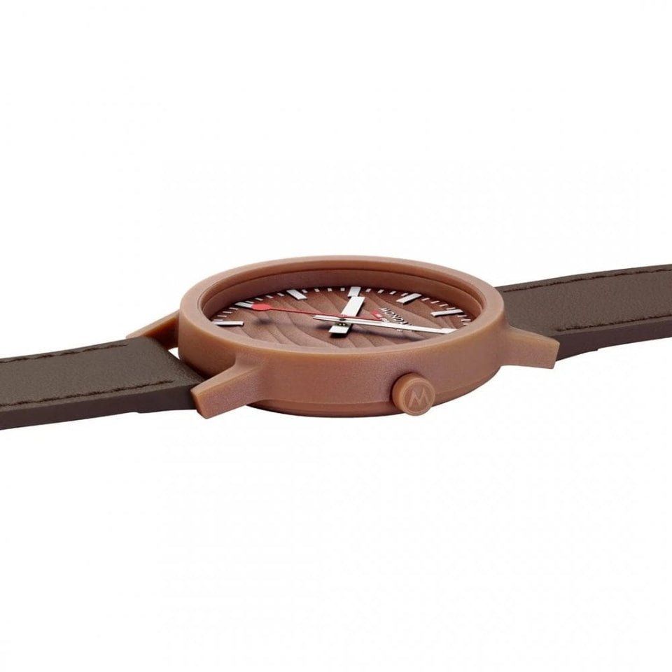 Mondaine Limited Edition Essence Mocha Brown Vegan Leather Watch (XXX/300)