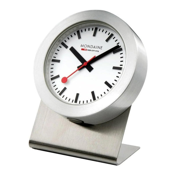 Mondaine Magnet Silver Table Clock