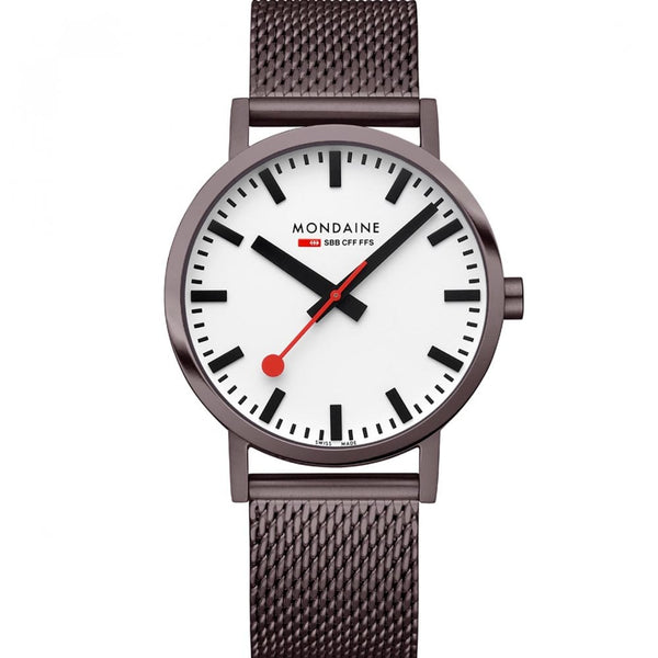 Mondaine Men's Classic Brown IP Plated Mesh Bracelet Watch