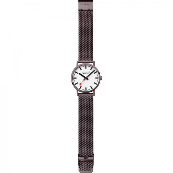 Mondaine Men's Classic Brown IP Plated Mesh Bracelet Watch