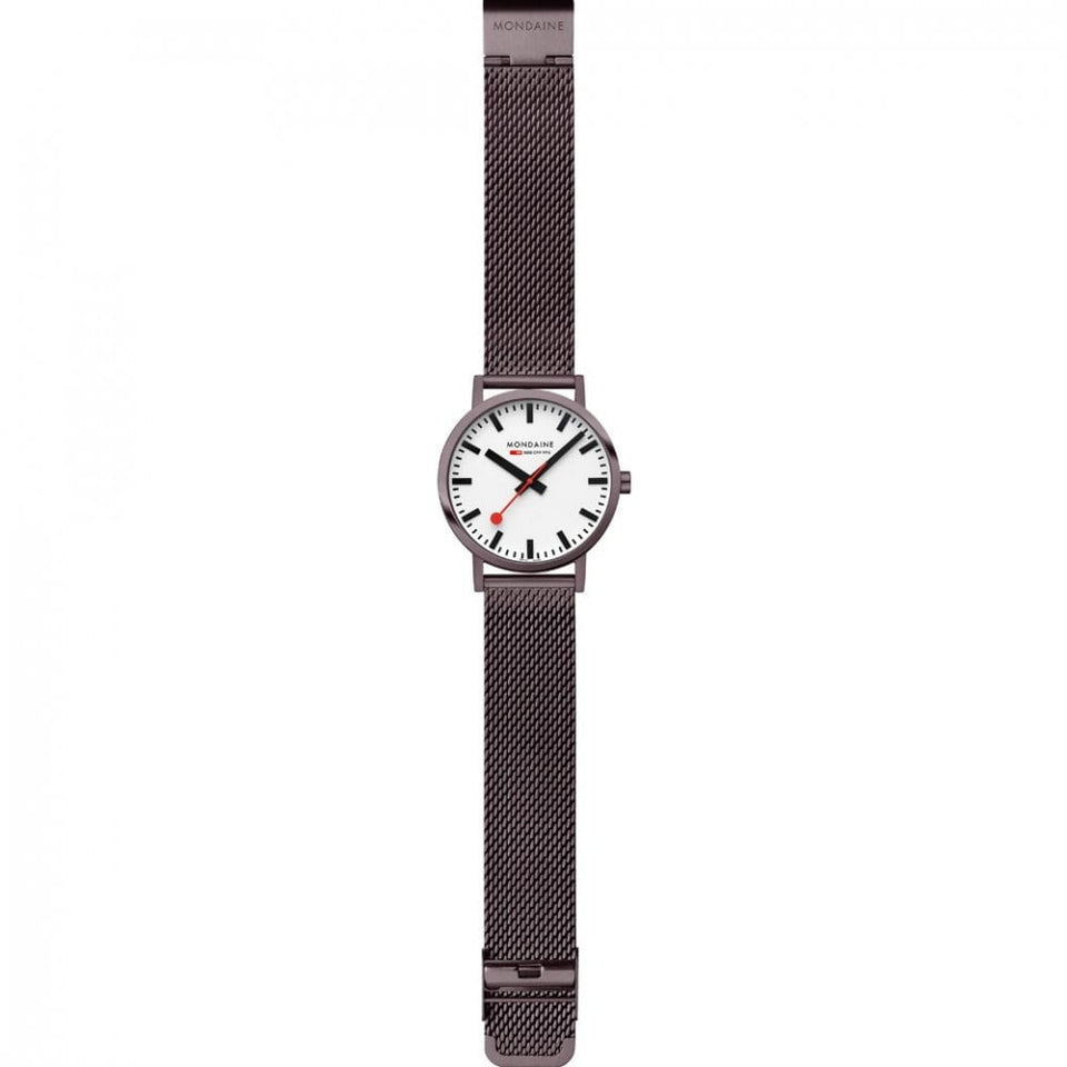 Mondaine Men's Classic Brown IP Plated Mesh Bracelet Watch
