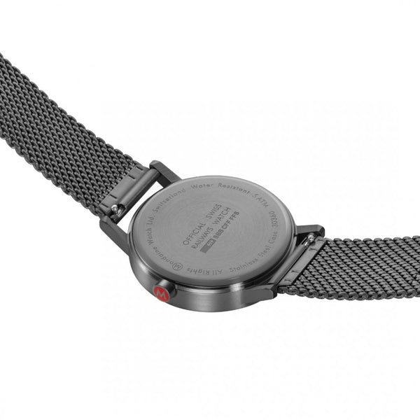 Mondaine Men's Classic Mesh Anthracite Dial 40mm Watch