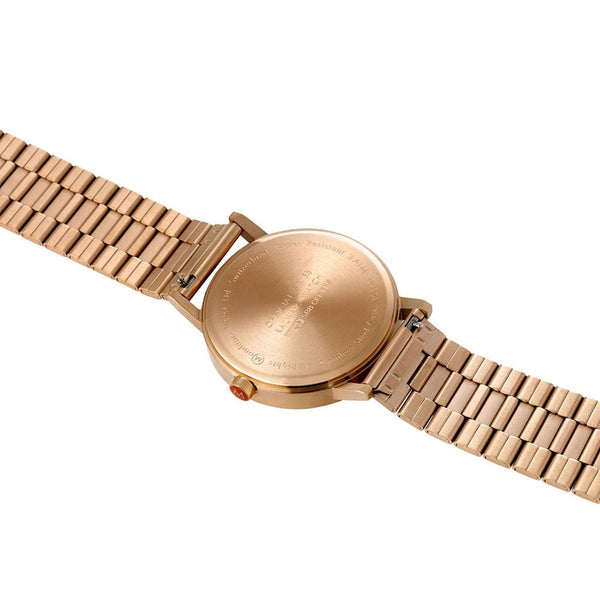 Mondaine Men's Classic Rose Gold Tone Watch, 40mm