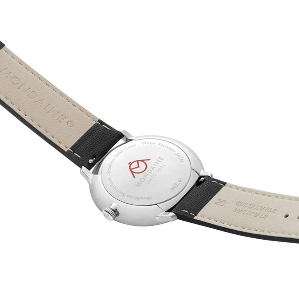 Mondaine Men's Doppio 41mm Solar Vegan Leather Watch