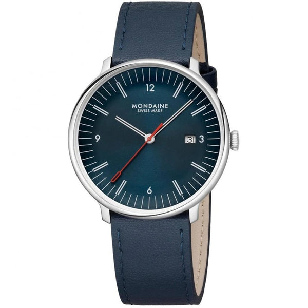 Mondaine Men's Doppio Blue Vegan Apple Leather Watch Set