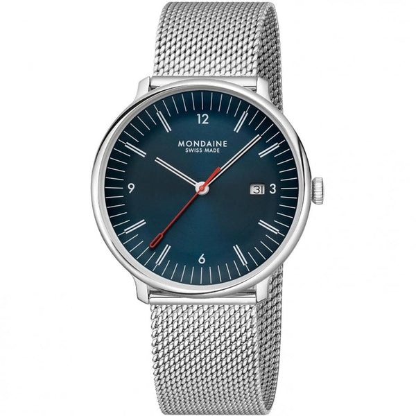 Mondaine Men's Doppio Blue Vegan Apple Leather Watch Set