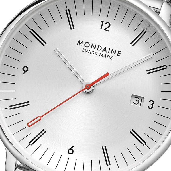 Mondaine Men's Doppio Polished Mesh Bracelet Watch