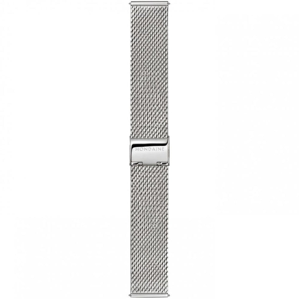 Mondaine Men's Doppio Polished Mesh Bracelet Watch