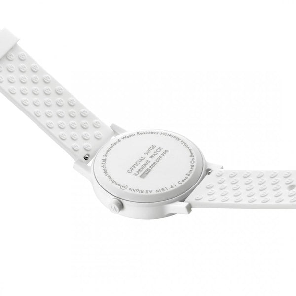 Mondaine Men's Essence 41mm White Silicone Strap Watch